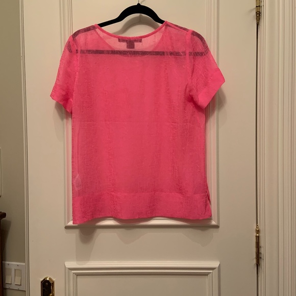 *French Connection pink sheer blouse - Picture 5 of 5